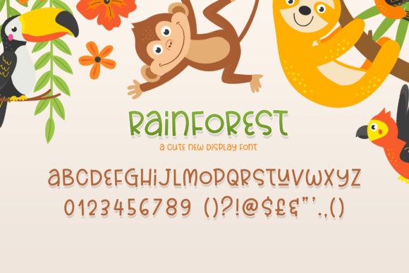 Rainforest Font PNG with transparent background - Preview 5