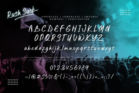 Rush Suck Font PNG with transparent background - Preview 1