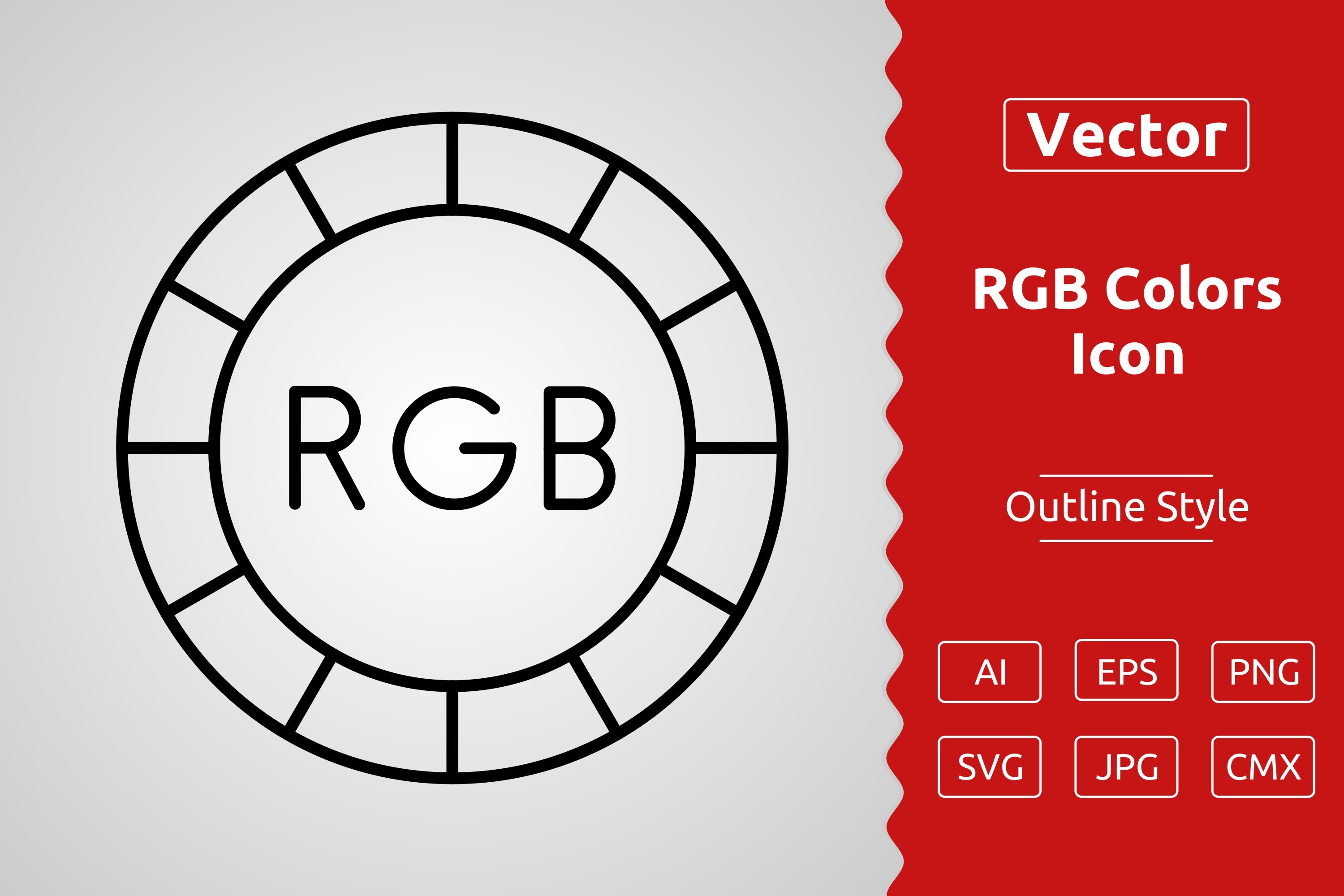 Vector RGB Colors Outline Icon Graphic by Muhammad Atiq · Creative Fabrica