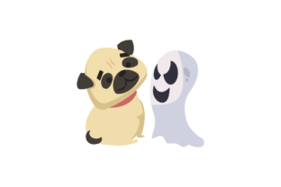 Halloween Dog and Ghost Svg Graphic by sadeyanlaris · Creative Fabrica