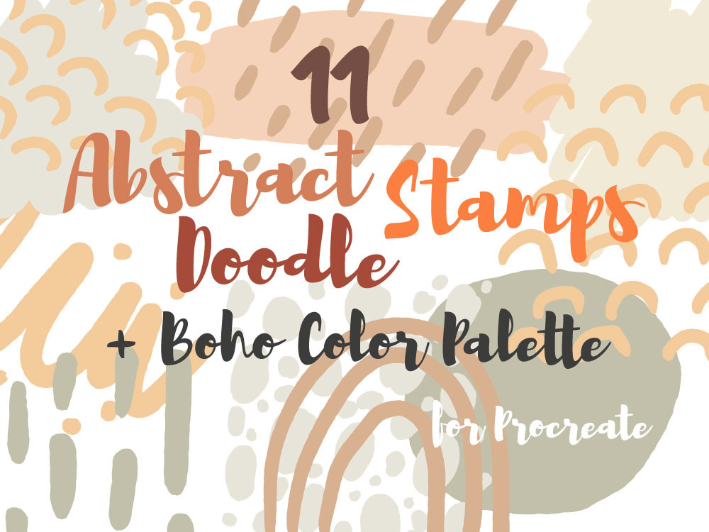 Abstract Doodles Procreate Stamps Boho
