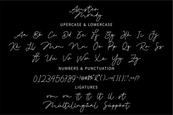 Amster Mondy Font - Preview 1