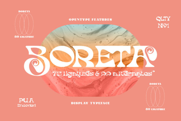 Boreta Font PNG with transparent background - Preview 2