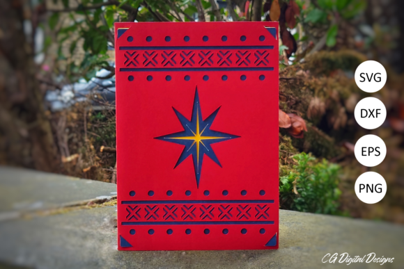 Christmas Layered Star Card Graphics