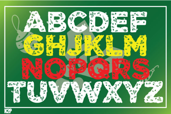 Christmas Trees Font PNG with transparent background - Preview 2