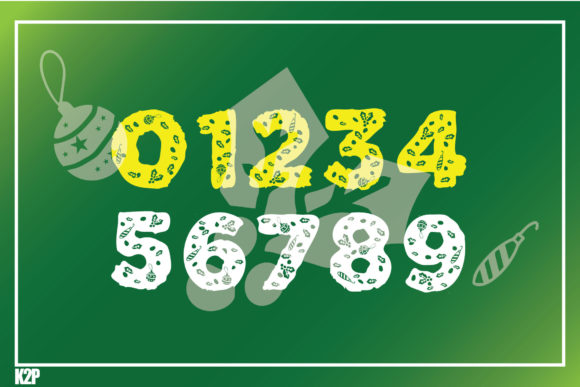 Christmas Trees Font PNG with transparent background - Preview 3