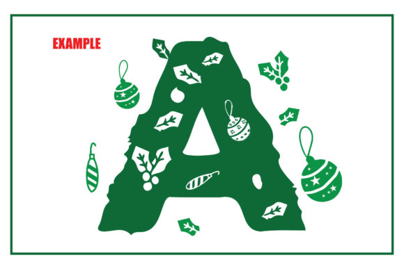 Christmas Trees Font PNG with transparent background - Preview 4