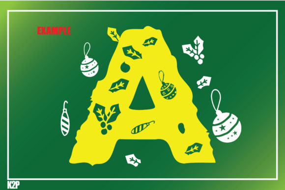 Christmas Trees Font PNG with transparent background - Preview 5