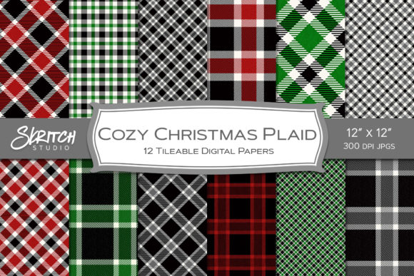 Cozy Christmas Plaid - Seamless Patterns