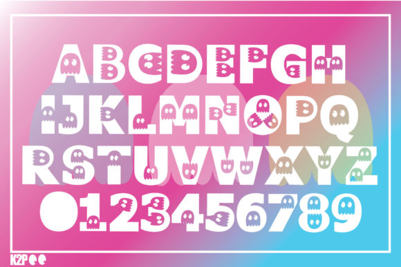 Cute Boo Font PNG with transparent background - Preview 1