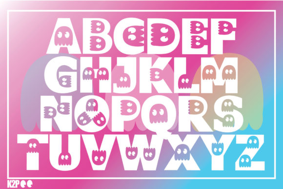 Cute Boo Font PNG with transparent background - Preview 2