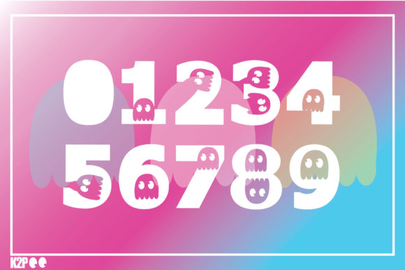 Cute Boo Font PNG with transparent background - Preview 3