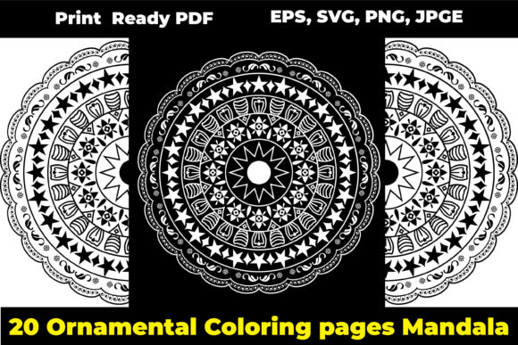 Floral Decorative Mandala Coloring Pages Graphic Coloring Pages & Books Adults By zohuraakter524