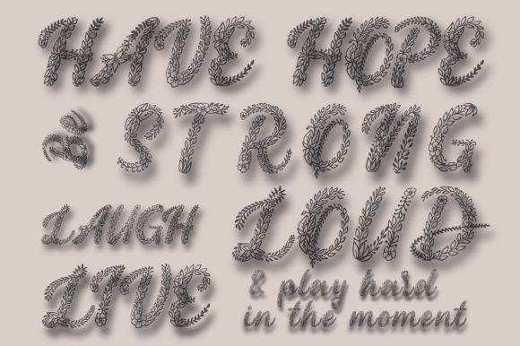 Floral Font - Preview 5