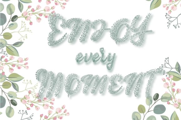 Floral Font - Preview 6