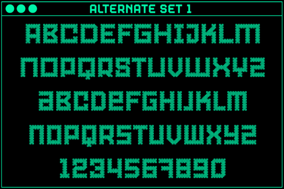 Gamer Connected Font PNG with transparent background - Preview 2