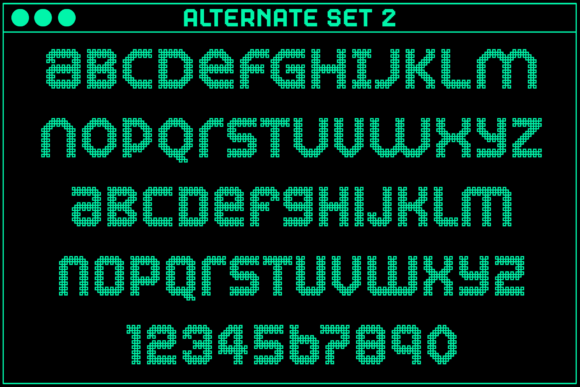 Gamer Connected Font PNG with transparent background - Preview 3