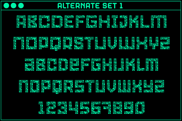 Gamer Crossword Font PNG with transparent background - Preview 2