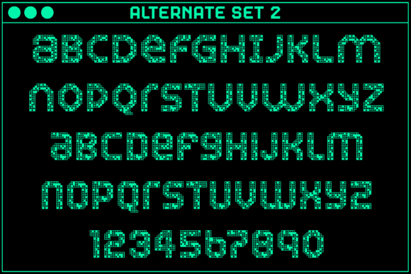 Gamer Crossword Font PNG with transparent background - Preview 3