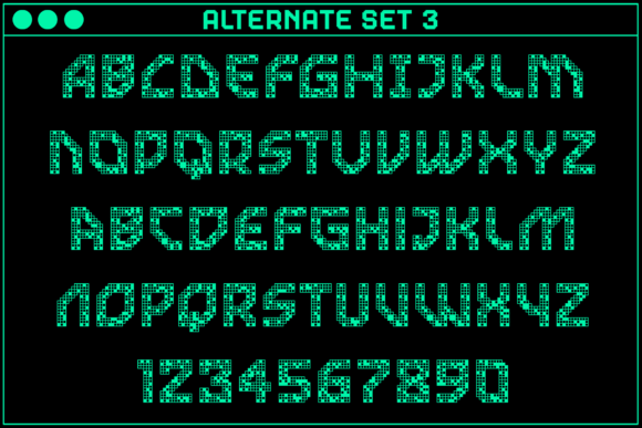 Gamer Crossword Font PNG with transparent background - Preview 4