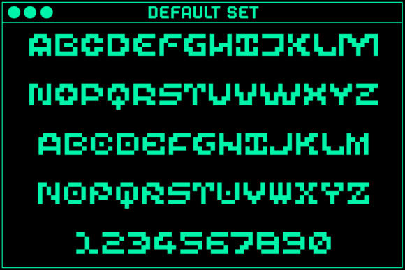 Gamer Cryptic Font PNG with transparent background - Preview 1