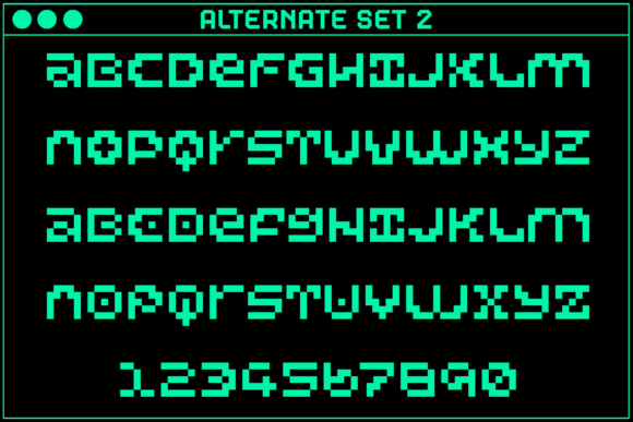 Gamer Cryptic Font PNG with transparent background - Preview 3