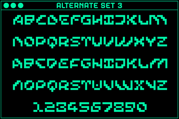Gamer Cryptic Font PNG with transparent background - Preview 4