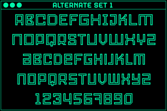 Gamer Inline Font PNG with transparent background - Preview 2