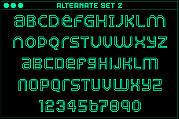 Gamer Inline Font PNG with transparent background - Preview 3