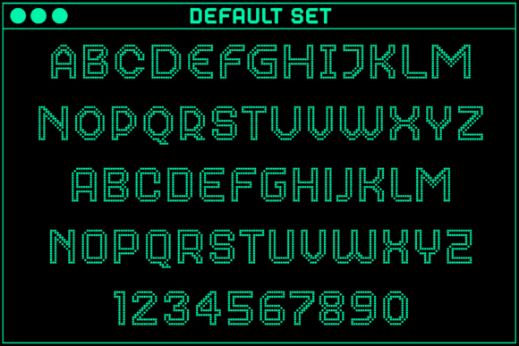 Gamer Inline Squares Font PNG with transparent background - Preview 1