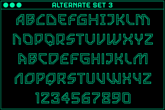 Gamer Inline Squares Font PNG with transparent background - Preview 4