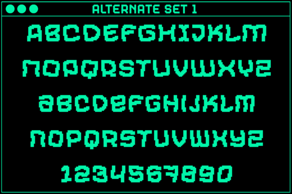 Gamer Irregular Font PNG with transparent background - Preview 2