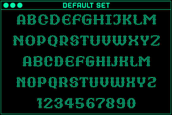 Gamer Ornamental Font PNG with transparent background - Preview 1