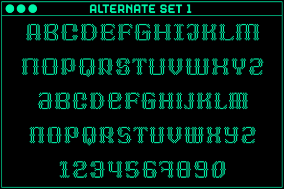 Gamer Ornamental Font PNG with transparent background - Preview 2