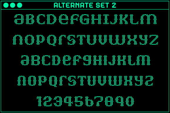 Gamer Ornamental Font PNG with transparent background - Preview 3