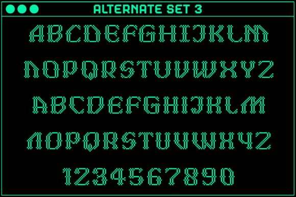Gamer Ornamental Font PNG with transparent background - Preview 4
