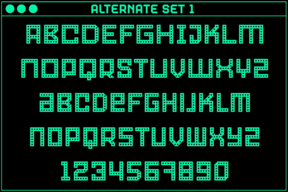 Gamer Pierced Font PNG with transparent background - Preview 2