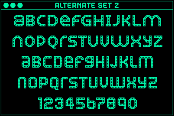 Gamer Pierced Font PNG with transparent background - Preview 3