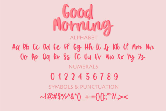Good Morning Font - Preview 1