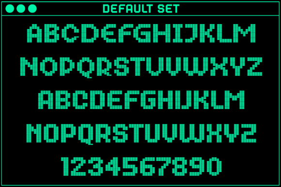 Grid Alternate Font PNG with transparent background - Preview 1