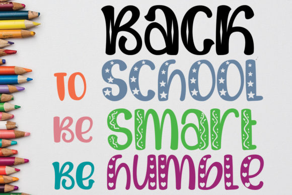 Halloween School Font PNG with transparent background - Preview 5