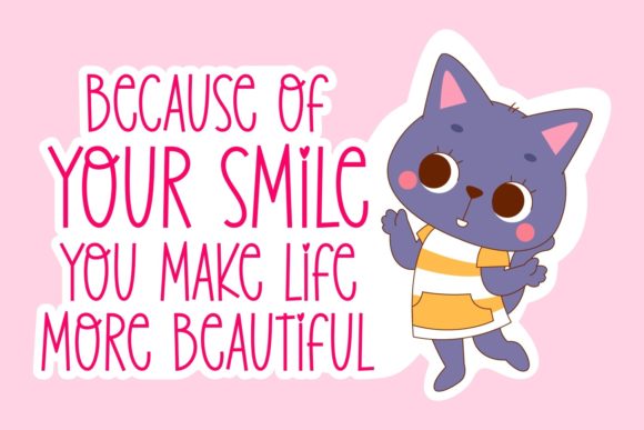 Lovely Kristine Font PNG with transparent background - Preview 3