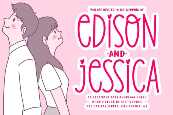 Lovely Kristine Font PNG with transparent background - Preview 4