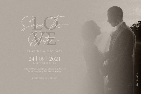 Manchester Script Font PNG with transparent background - Preview 3