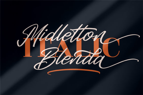 Midletton Blenda Font PNG with transparent background - Preview 1