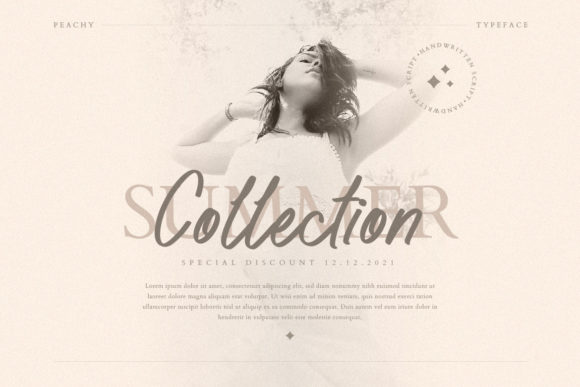 Peachy Script Font PNG with transparent background - Preview 3