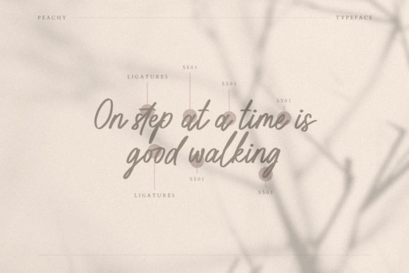 Peachy Script Font PNG with transparent background - Preview 6