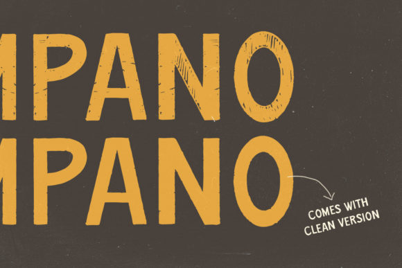 Pompano Font PNG with transparent background - Preview 3
