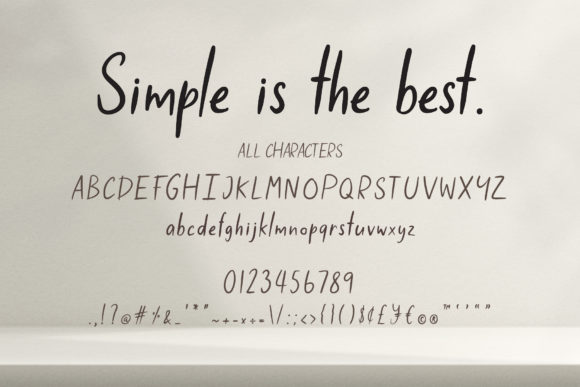 Simple is the Best Font PNG with transparent background - Preview 1