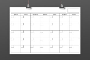 24 X 36 Inch Blank Calendar Template Graphic by Running With Foxes ...